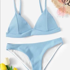 Baby blue two-piece bikini